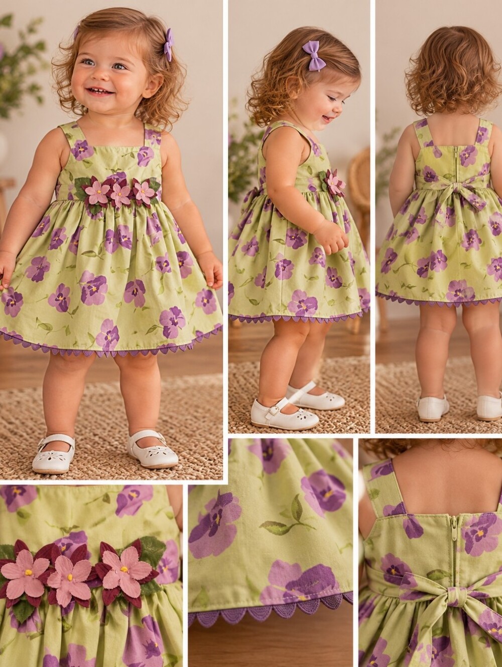Goodlad of Philadelphia Purple Floral Dress – Girls 12 Months 🌸💜